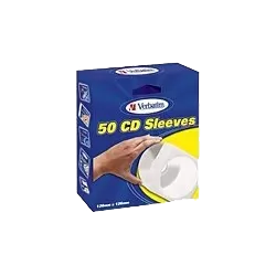 verbatim Paper pocket for CDs/DVDs, white/transparent, 50-pack